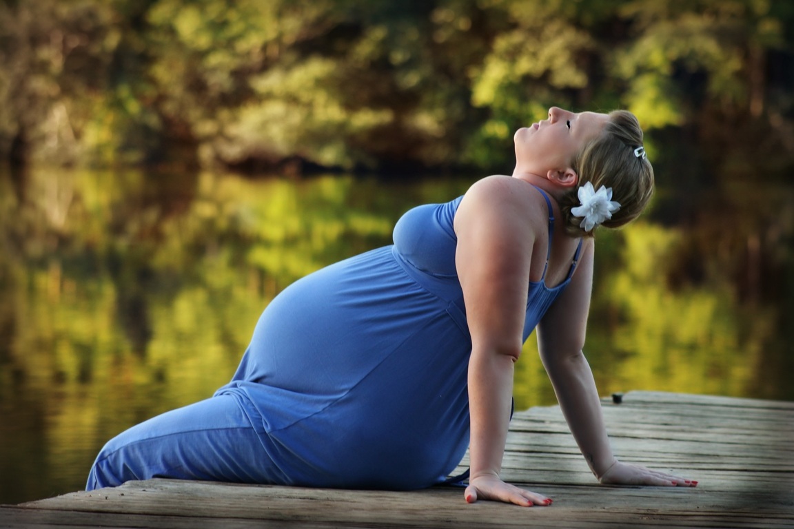 happy pregnant woman